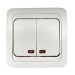 Выключатель 2-кл. СП Classico 2123 10А IP20 с подсветкой бел. ASD / IN HOME 4680005959877