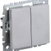 Выключатель 2-кл. СП BRITE ВС10-2-0-БрА 10А механизм алюм. IEK BR-V20-0-10-K47