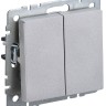 Выключатель 2-кл. СП BRITE ВС10-2-0-БрА 10А механизм алюм. IEK BR-V20-0-10-K47