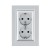 Розетка 2-я с/з СП Karea 16А IP20 серебр. Makel 56065082
