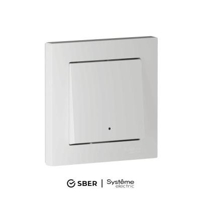 Выключатель 1-кл. AtlasDesign Smart 10А (сх. 1) L+N с подсветкой Zigbee механизм бел. SE ATN000113Z