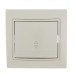 Переключатель проходной 1-кл. СП Mira 10А IP20 со вставкой крем. LEZARD 701-0303-105