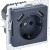 Розетка BRITE РЮш10-1-БрМ 16А с USB A+A 2.1А с заземл. защ. шторки механизм маренго IEK BR-R14-16-U21-D21-K35