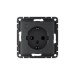 Розетка AtlasDesign Smart 16А L+N с заземл. защ. шторки Zigbee механизм карбон SE ATN001045Z