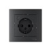 Розетка AtlasDesign Smart 16А L+N с заземл. защ. шторки Zigbee механизм карбон SE ATN001045Z