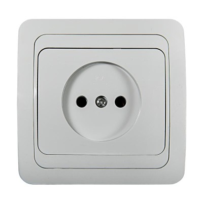 Розетка 1-м СП Classico 2022 16А IP20 бел. ASD / IN HOME 4680005959891