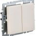 Выключатель 2-кл. СП BRITE ВС10-2-0-БрКр 10А механизм беж. IEK BR-V20-0-10-K10