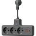 Удлинитель с сетевым фильтром 3х0.3м 10А 2USB + 1USBC 2500Вт ПВС 3х1 компакт черн. КОСМОС FRKsm0.3m-3g(B)USB