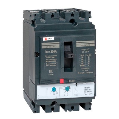 Выключатель автоматический 3п 250/200А 45кА ВА-99C Compact NS PROxima EKF mccb99C-250-200