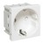 Розетка 1-м 2мод. C-Line РКС-20-30-П 45х45 с заземл. бел. EKF E2MR16-028-10
