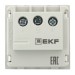 Розетка 1-м 2мод. C-Line РКС-20-30-П 45х45 с заземл. бел. EKF E2MR16-028-10