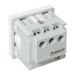 Розетка 1-м 2мод. C-Line РКС-20-30-П 45х45 с заземл. бел. EKF E2MR16-028-10