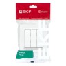 Выключатель 3-кл. СП Минск 10А IP20 бел. Basic EKF ERV10-024-10