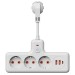 Удлинитель с сетевым фильтром 3х0.3м 10А 2USB + 1USBC 2500Вт ПВС 3х1 компакт бел. КОСМОС FRKsm0.3m-3g(W)USB