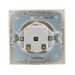 Розетка 1-м СП Mira 16А IP20 с заземл. защ. шторки со вставкой керамика крем. LEZARD 701-0303-124