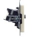 Розетка компьютерная + телевизионная 2-м Brite РТВ/РК12-БрКр RJ45 кат.5E + TV механизм беж. IEK BR-AK20-1-K10