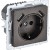 Розетка BRITE РЮш10-1-БрТБ 16А с USB A+A 2.1А с заземл. защ. шторки темн. механизм бронза IEK BR-R14-16-U21-D21-K45