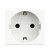 Розетка 1-м 2мод. Viva 16А IP20 2P+E с заземл. защ. шторки бел. DKC 45005