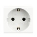 Розетка 1-м 2мод. Viva 16А IP20 2P+E с заземл. защ. шторки бел. DKC 45005