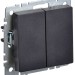 Выключатель 2-кл. СП BRITE ВС10-2-0-БрЧ 10А механизм черн. IEK BR-V20-0-10-K02