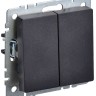 Выключатель 2-кл. СП BRITE ВС10-2-0-БрЧ 10А механизм черн. IEK BR-V20-0-10-K02