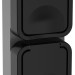 Розетка 2-м ОП TORS 16А IP55 TS132 вертик. с заземл. с крышкой графит IEK TS-R26-16-55-V-K53