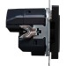 Розетка BRITE РЮш10-2-БрЧ 16А с USB A+A 3.1А с заземл. защ. шторки механизм черн. IEK BR-R14-16-U21-D31-K02