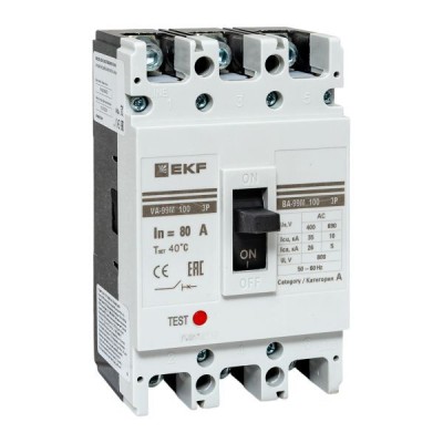 Выключатель автоматический 3п 100/80А 35кА ВА-99М PROxima EKF mccb99-100-80m