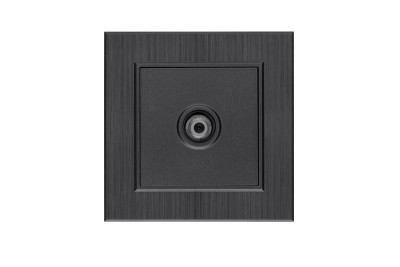 Розетка TV проходная Karea LINE STAR дым. металлик Makel 86050007