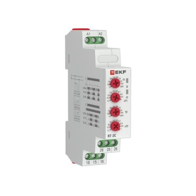 Реле времени RT-2C 12-240В 2 регулир. порога времени 2 исп. конт. PROxima EKF rt-2c-12-240