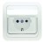 Розетка 1-м СП Mimoza 16А IP20 с крышкой бел./бел. Makel 12029