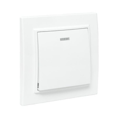 Выключатель 1-кл. СП Минск 10А IP20 с индикатором бел. Basic EKF ERV10-121-10 Выключатель 1-кл. СП Минск 10А IP20 с индикатором бел. Basic EKF ERV10-121-10