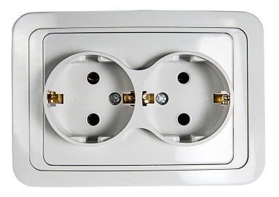 Розетка 2-м CLASSICO с заземл. 2128 бел. ASD / IN HOME 4680005959921