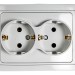 Розетка 2-м CLASSICO с заземл. 2128 бел. ASD / IN HOME 4680005959921