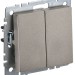 Выключатель 2-кл. СП BRITE ВС10-2-0-БрШ 10А механизм шампань IEK BR-V20-0-10-K37