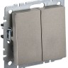 Выключатель 2-кл. СП BRITE ВС10-2-0-БрШ 10А механизм шампань IEK BR-V20-0-10-K37
