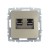 Розетка компьютерная двойн. СП RJ45 кат.5E BRITE РК10-2-БрШ механизм шампань IEK BR-K20-1-K37