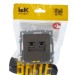 Розетка компьютерная двойн. СП RJ45 кат.5E BRITE РК10-2-БрШ механизм шампань IEK BR-K20-1-K37