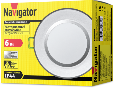 Светильник светодиодный 94 834 NDL-P1-6W-840-SL-LED 6Вт 4000К (аналог R63 60Вт) Navigator 94834