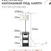 Светильник ТНО 12P-Е27USB-WB USB-C этажерка напольн. розетка абажур бел./корпус черн. IN HOME 4690612064529