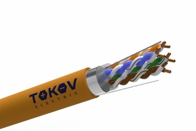 Кабель витая пара F/UTP 4х2х24AWG(0.48мм) кат.5E нг(А)-HF (LSZH) indoor Fluke tested 305м (м) TOKOV ELECTRIC TKE-C10-F42-5E-305-LSZH