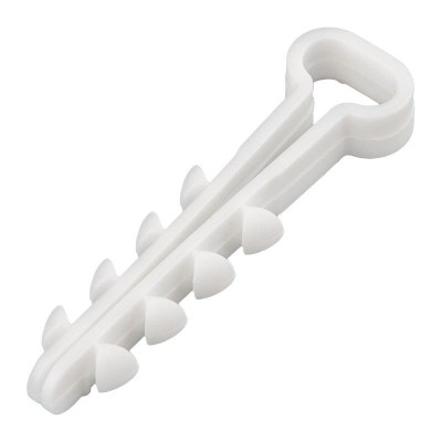 Дюбель-хомут нейлоновый прямоугольный 5-8мм бел. (уп.100шт) Rexant 07-4608