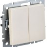 Выключатель проходной 2-кл. СП BRITE ВС10-2-6-БрКр 10А механизм беж. IEK BR-V22-0-10-K10