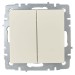 Выключатель проходной 2-кл. СП BRITE ВС10-2-6-БрКр 10А механизм беж. IEK BR-V22-0-10-K10