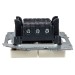 Выключатель проходной 2-кл. СП BRITE ВС10-2-6-БрКр 10А механизм беж. IEK BR-V22-0-10-K10