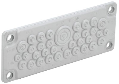 Ввод кабельный мембранный 35 отверстий d6-32мм IP65 (без клипс) TITAN IEK TI-01D-MC-035-65