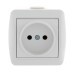 Розетка 1-м ОП Nata 16А IP20 без заземл. керамика бел. LEZARD 710-0200-121