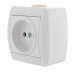 Розетка 1-м ОП Nata 16А IP20 без заземл. керамика бел. LEZARD 710-0200-121