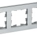 Рамка 3-м BRITE РУ-3-1-БрА металл алюм. IEK BR-M32-M-K47
