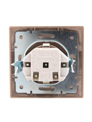 Розетка 1-м СП Mira 16А IP20 с заземл. защ. шторки со вставкой керамика свет. корич. перламутр. LEZARD 701-3131-124 Розетка 1-м СП Mira 16А IP20 с заземл. защ. шторки со вставкой керамика свет. корич. перламутр. LEZARD 701-3131-124